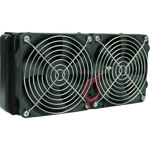 G1/4 240mm 2 Fans Radiator Computer Desktop Water Cooling Aluminum Thick 60mm Drop ShippingWholesale dropshipping