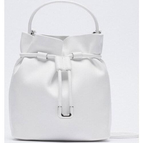 2021 Brand Designer Women PU Leather Handbag Designer Black Bucket Vintage Shoulder Bag Ladies Casual Messenger Bag High Quality