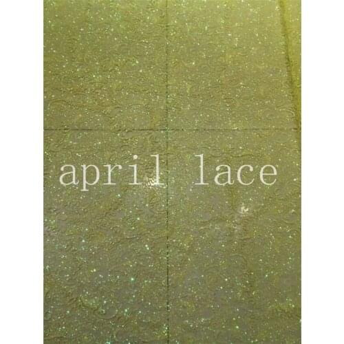 5 yards yellow lovely sexy glued glitter sparkle shining hand print for party/sawing,send by dhl