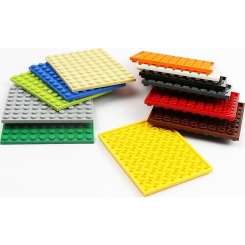 8pcs/lot Building Toys Plates Parts MOC Blocks Pieces 8 X 10 Points 8*10 Dots Plastic Figures Accessory Base Plate Kids DIY Toys