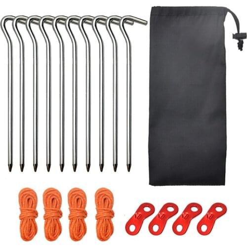 Aluminium Tent Stakes for Sand,Beach Camping-7 Inch Long Inflexible Ground Stakes Tent for Outdoor Hiking Gardening