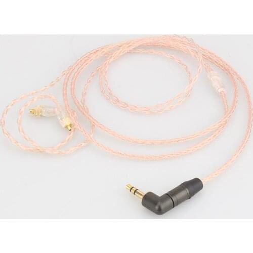 Free shipping HI-End OCC Copper Headphone Upgrade Cable For SE535 SE425 SE315 1.2M With Right Angle 3.5MM Plug