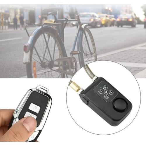Lock Y787R Wireless Remote Control Alarm Lock Electric Bike Motorcycle Code Steel Cable Chain Locks Dropshipping