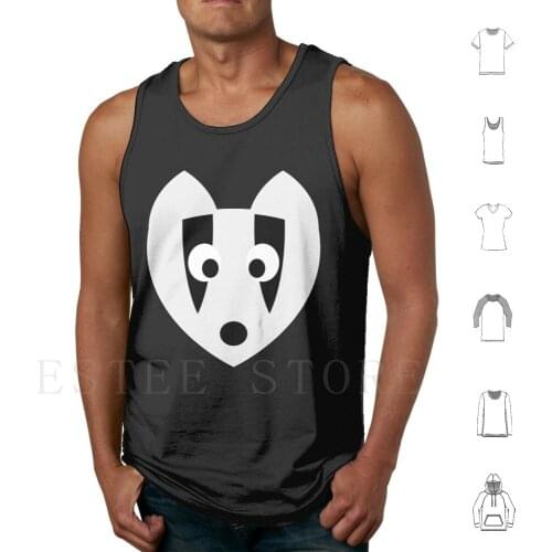 Baffled Badger Tank Tops Vest Sleeveless Badger Animal Cute Black White Green Kids Custom Custom Customisation
