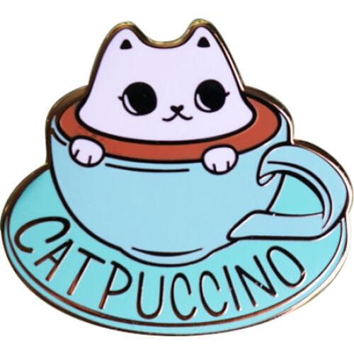 Catpuccino Cat Enamel Pin