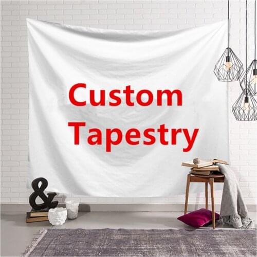 Any LOGO/Size/Colour Custom tapestry Creative DIY Design Wall Hanging Tapestry Dormitory Family Bedroom Living tapestry