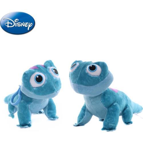 Disney 17-27CM Frozen 2 Bruni Elsa Olaf Toys Chameleon Anime Cartoon Figure Plush Dolls Toys Keychain Pendant Kid Birthday Gift