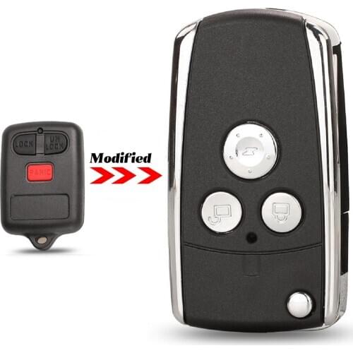 Jingyuqin 3 Buttons Modified Folding Flip Remote Control Car Key Shell Fob For BYD F3 F3R With Uncut Blade Replavement