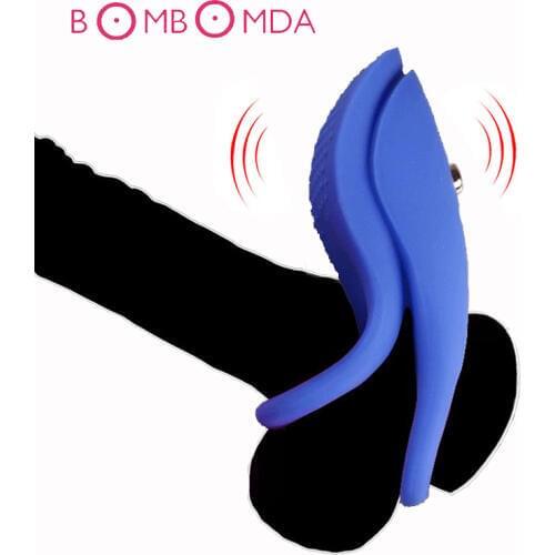 Penis Rings Vibrator Sex Toys for Men Male Delayed Ejaculation Erectile Dilator Adult Sex Products Silicone Clitoris Stimulators