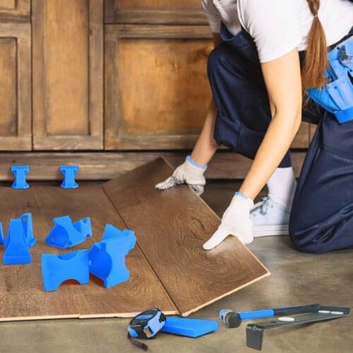 20pcs Laminate Wood Flooring Spacers Double Head Hardwood Floating Floor Installation Gasket Kit Construction Tools
