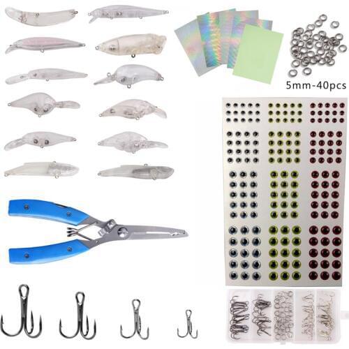 291pcs/lot 7g-26g Unpainted Hard Fishing Lure Crankbait Poppers Minnow VIB Bait for your DIY outdoor lure fishing