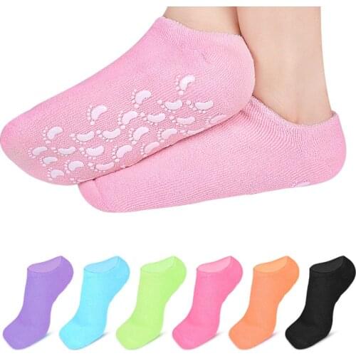 Cotton Essential oil Socks Peds Anti Cracking Peeling Socks Soft Elastic Silicon Moisturizing Foot Skin Care Heel Protection
