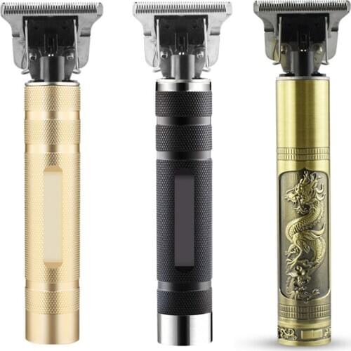 Upgraded version of USB rechargeable oil head scissors household electric hair clippers retro engraving reasoning hair device