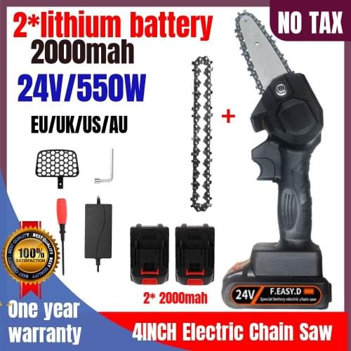 2PCS Lithium Battery Portable Electric Pruning Saw Rechargeable Small Electric Saws Woodworking Mini Electric Saw Garden Logging