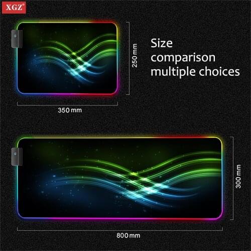 Creative Line Mouse Pad RGB Big Mouse Pad Backlit LED Color Lamp Computer Keyboard Table Mouse Pad Game Table 40x90cm 30x80cm