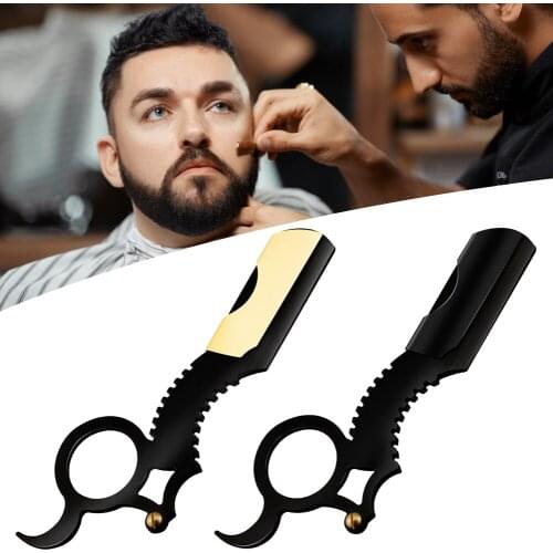 Straight Edge Steel Barber Razor Folding Shaving Knife Without Blade Manual Mens Shaving Tool Hair Removal Hairdresser Cozy