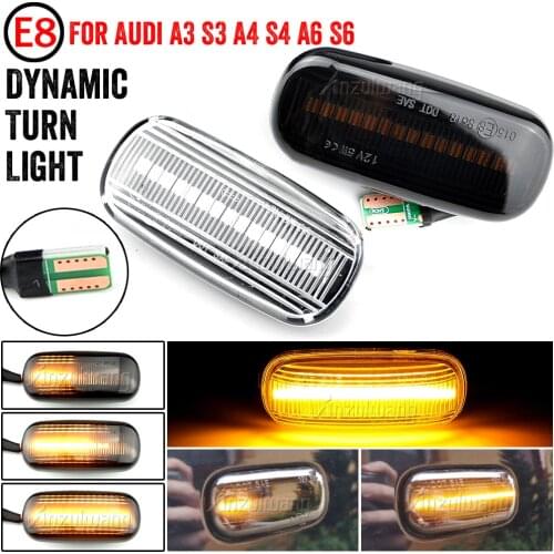 Dynamic Turn Signal Light LED Side Marker Fender Sequential Indicator Trim For Audi A3 S3 8P A4 S4 RS4 B6 B7 A6 S6 RS6 C6 05-08