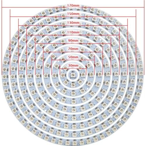 WS2812B Ring 93 241 LEDs Addressable pixel WS2812 SK6812 5050 RGB LED Ring WS2811 ic Built-in RGB Whole Board DC5V