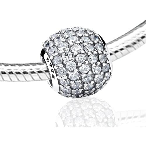 925 Sterling Silver Charms Bracelet DIY Cubic Zirconia Beads Fit Bracelet Charms Silver 925 Original Beads For Jewelry Making