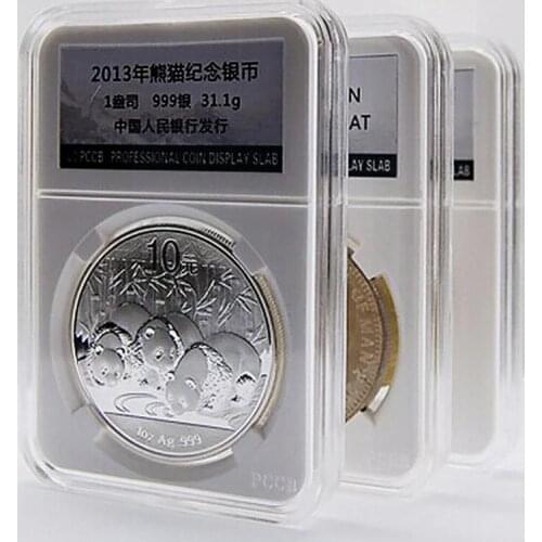 1Pc 40mm Fashion White Coin Storage Box Case Protector Box PCGS Protector Grade NGC Quality Collection PCCB High U3F8