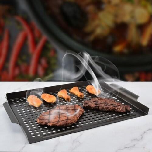2020 Useful Kitchen Baking Tray Frying Pan Rectangle Non-stick Grill Cookware BBQ Tray Outdoor Smokeless Barbecue Plate Dish