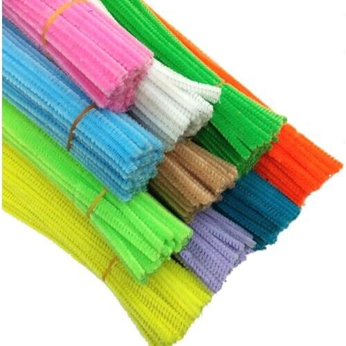 AIJJU 50Pcs/set Kids Colorful Educational Toys for Children Plush Sticks DIY Soft Art Craft Materials Montessori Materials