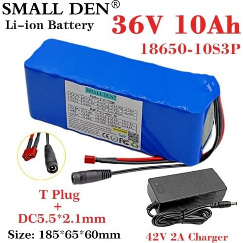 36V 20ah 18650 Lithium battery pack 10S3P 20000mah High capacity500W 42V Electric bicycle Motorcycle Scooter with BMS+2A Charger