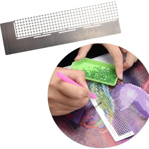 Diamond Embroidery Paste Sticker Dotting Rhinestone Point Anti-stick Drilling Ruler Tools DIY Diamond Painting Accessory Ruler