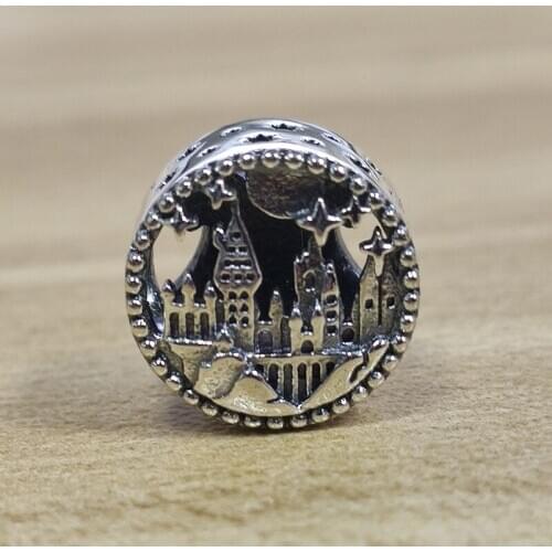 925 Silver Potter Style School of Witchcraft and Wizardry School Emblem Castle Academy Beads Fit Original Bracelet