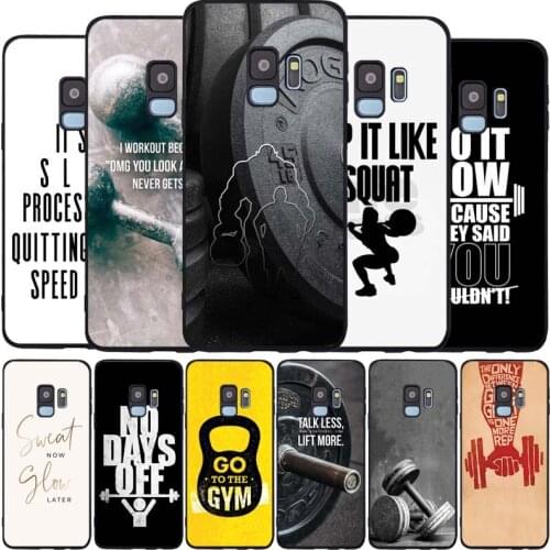 Gym inspiration black Soft phone Case For Samsung S20 S10 S9 S8 S7 edge Plus Lite Note 8 9 10 A6 A7 A8 A9 2018 Cover