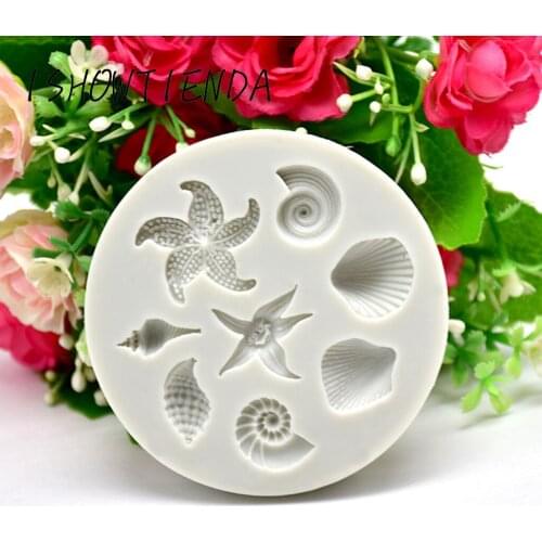 DIY Sea Creatures Conch Shell Fondant mould Tray Candy Jelly Mould Cake Decorating Tool gadgets for the kitchen