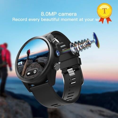 Hot sell Android 7 4g internet surfing 32gb phone watch with GPS navigation 8.0MP camera heart rate 4G round android smart watch