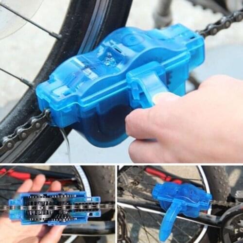 360 degrees Bicycle Chain Cleaner Gear Transmission Bike Scrubber Wash Tool Mountain Cycling Cleaning Kit Outdoor Accessory