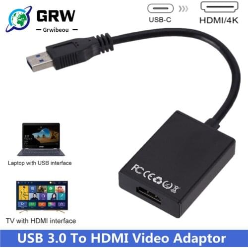 1080P 60HZ HD Audio Video Adapter Converter Cable USB 3.0 To HDMI-compatible High Speed 5 Gbps For Windows 7/8/10 PC