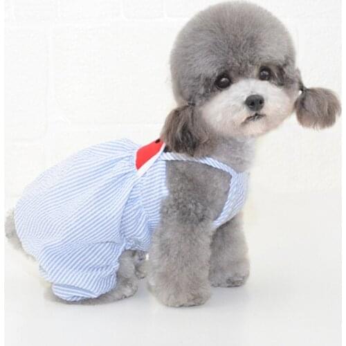 Summer Dog Jumpsuit Cotton Dog Overalls Pants Chihuahua Yorkshire Puppy Clothing Small Dog Costume Outfit Poodle Schnauzer Coat