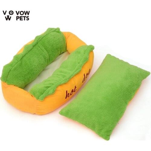 VOW Pets Hot Dog Bed Various Size Large Dog Lounger Bed Kennel Mat Soft Fiber Pet Dog Puppy Warm Soft Bed House Pet Supplie