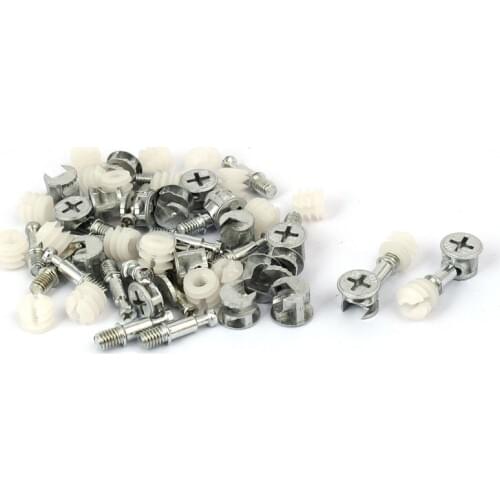 Furniture Connecting Fitting Knock Down Furniture Cam LOCK Connecting Fitting Dowel Nut Assembly 20 Sets