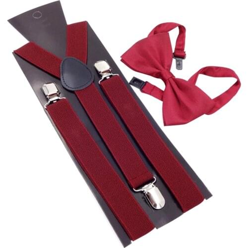 Men Accessories Durable Foldable Home Portable Casual Y Shape Replacement Bowtie Suspender Set For Wedding Long Universal Soft