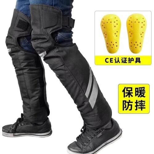 Mens Motorcycle Windproof Knee Pads Warmers Breathable Guards Reflective