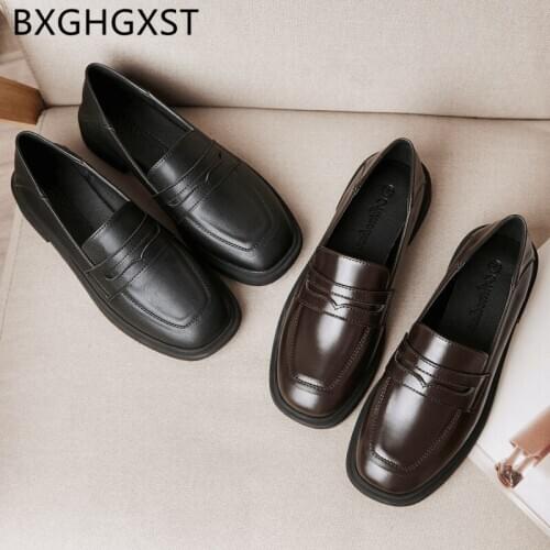 Harajuku mules shoes women italian fashion loafers office shoes women leather shoes women slip on zapatos casuales mujer туфли