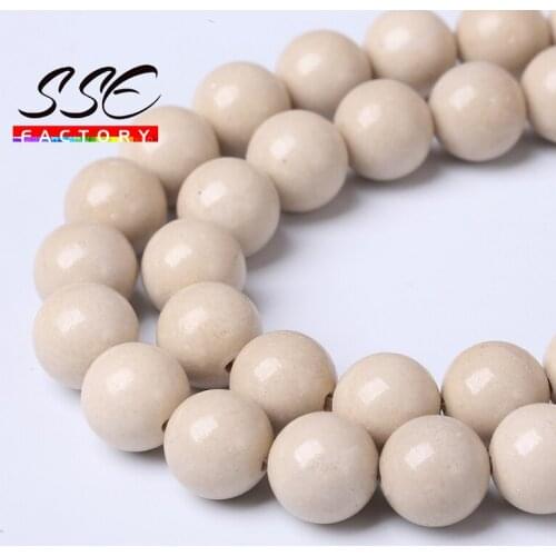 Natural Stone Ancient Fossils Round Loose Beads 15" Strand 4 6 8 10 12MM Pick Size For Jewelry Making DIY Bracelets Wholesale