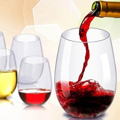 4Pcs 16 Ounces/450Ml Unbreakable Wine Glasses Elegant Shatterproof Tritan Red Wine Cups Kitchen Accessaries Bar Supplies