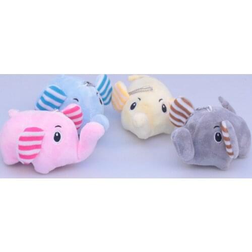 New cute Colored baby elephant funny plush doll bag baby bed decoration Simple generous pendant 10cm wedding christmase gift