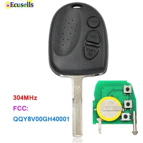 New Uncut Remote Key Fob 3 Button 304mhz for Pontiac GTO 2004 2005 2006 FCC QQY8V00GH40001