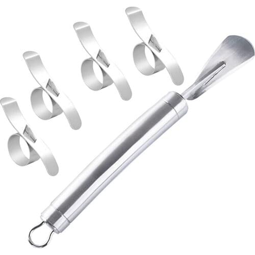 Orange Peeler Tool, 5Pcs Citrus Peeler Fruit Peeler Set, Stainless Steel Orange Peeler Tool Orange Slicer Curved