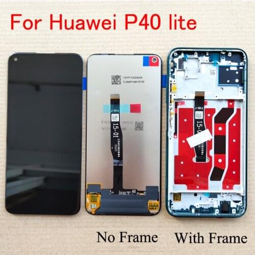 Original 6.4 inch For Huawei P40 lite P40lite JNY-L22 JNY-L21 JNY-LX1 LCD Display Touch Screen Digitizer Assembly / With Frame