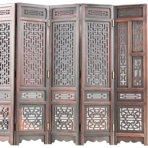 Pantalla Plegable Escultura Boxwood China Tallada A Mano 2 Vendidos