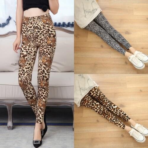 Sexy Trend Fashionable Womens Leggings Slim Big Leggings Soft Big Leopard Pattern Spot Pop Plus Size Clothing for Women
