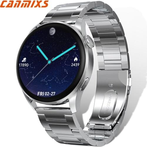 CanMixs DT3 Smart Watch PPG ECG Wireless Charging Password Bluetooth Call Music Player IP68 Waterproof Smartwatch PK DTX W66 P8