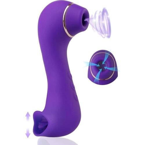 Sucking Vibrator 10 Mode Vibrating Sucker Double Stimulation Anal Vagina Clitoris Stimulator Oral Lick Erotic Sex Toys for Women